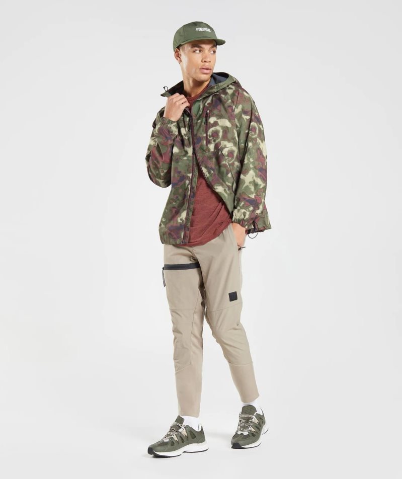 Men's Gymshark Retake Jackets Camo | NZ 2EJKRQ